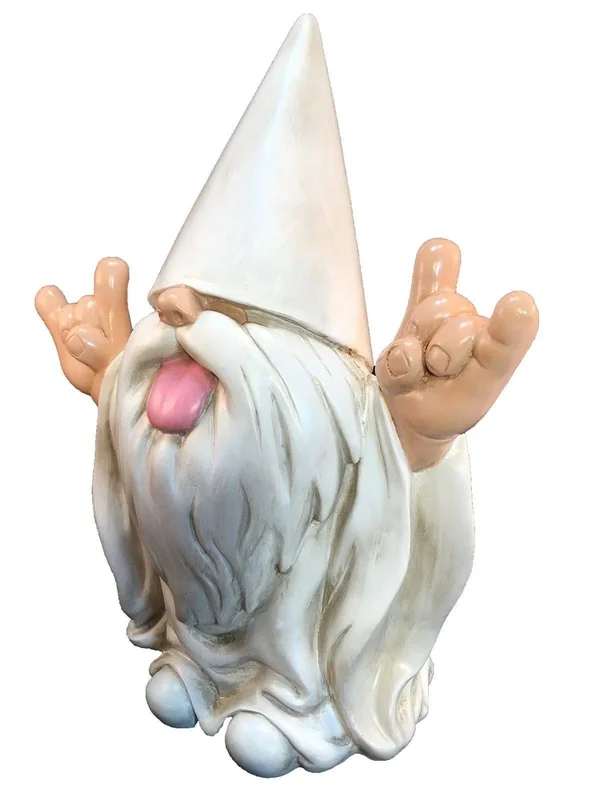 GlitZGlam Rocker Gnome George This Gnome Will Rock Your Fairy Garden and Garden Gnomes 10 Inches Tall Garden Gnome Figurine
