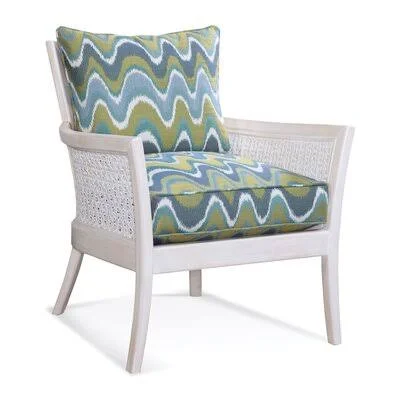 Star Dunes 29.5x22 Wide Down Cushion Armchair Braxton Culler Body Fabric: Dark Brown Performance; 0861-88 - Leg Color: Driftwood