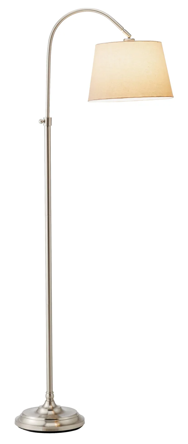 Adesso Bonnet Floor Lamp - Satin Steel