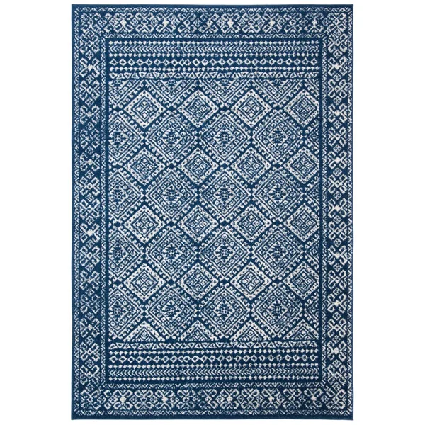 Safavieh Tulum Rug Collection TUL264N - Navy - Ivory - 6&-7x22 x 6&-7x22 Square