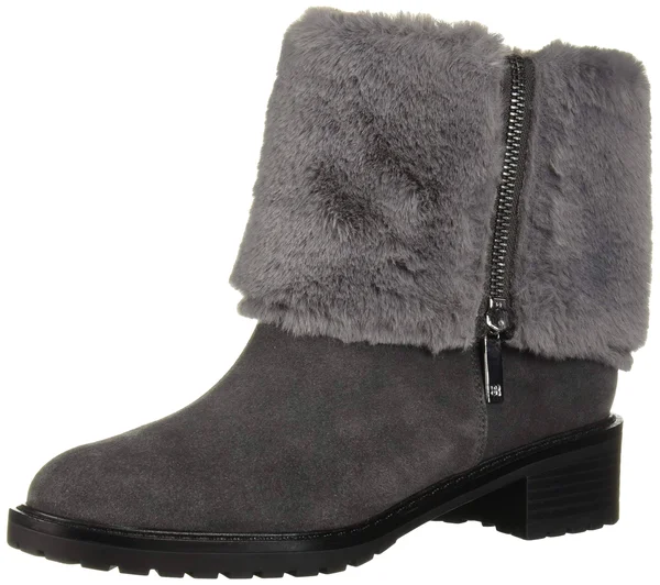 Bandolino Women's Cassy Cuffed Boot - Size: 7.5, Grey Leather