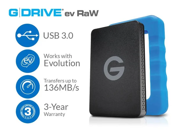 G-Technology 500GB G-DRIVE EV Raw USB 3.0 Hard Drive