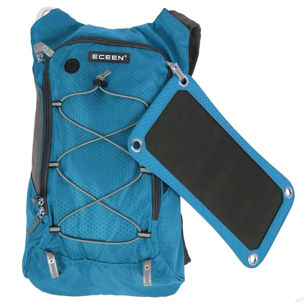 ECEEN Solar Hydration Backpack 7 Watts Solar Phone Charger with 2 Liters Bladder for