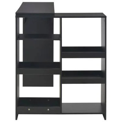 Celedonio Dining Table Latitude Run Base Color: Black, Top Color: Black