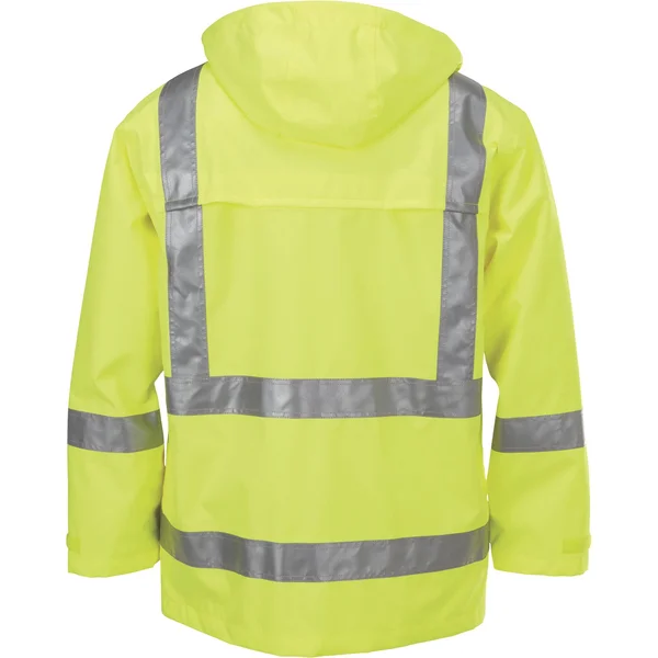Gravel Gear 300 Denier Ripstop - Mens High-Vis Rain Jacket - Medium