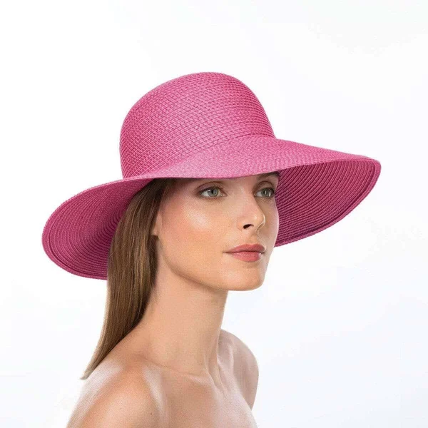 Eric Javits &Hampton& Straw Sun Hat Raspberry