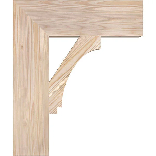 Ekena Millwork BKT06X20X24IMP05SDF 5 1/2x22W x 20x22D x 24x22H Imperial Block Smooth BRACKET, Douglas Fir