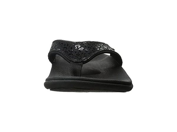 Spenco Cheetah Print Sandal Women's - Black, 9