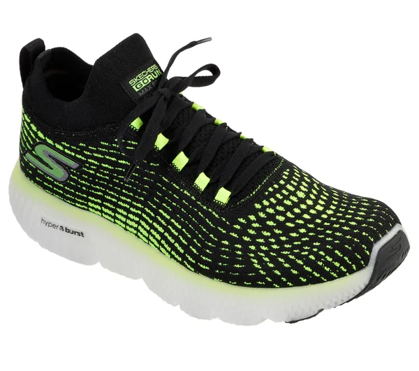 Skechers Men's Max Road 4, Black/Lime, 12