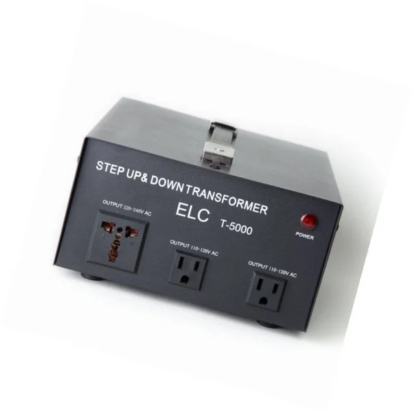 ELC T-5000 5000-Watt Voltage Converter Transformer - Step Up/Down - 110V/220V - Circuit Breaker Protection