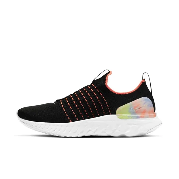 Nike React Phantom Run Flyknit 2 Black Women's Running Shoes, Size: 6