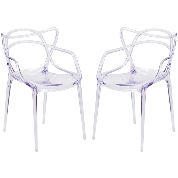 Set of 2 - Nest Acrylic Dining Chair, Clear