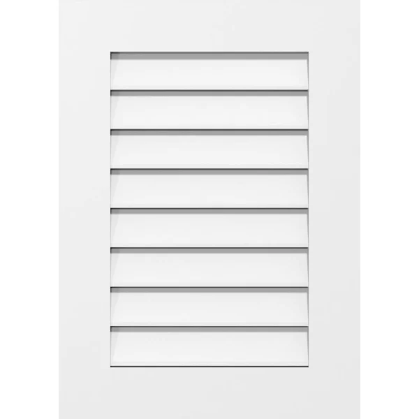 Vertical Surface Mount: Functional, Standard Frame PVC Gable Vent Ekena Millwork Size: 22x22 W x 42x22 L