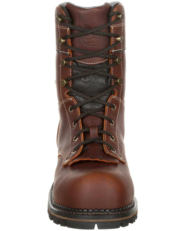 Men's Georgia Boot GB00235 Amp LT Logger Waterproof Work Boot, Size: 11, Brown