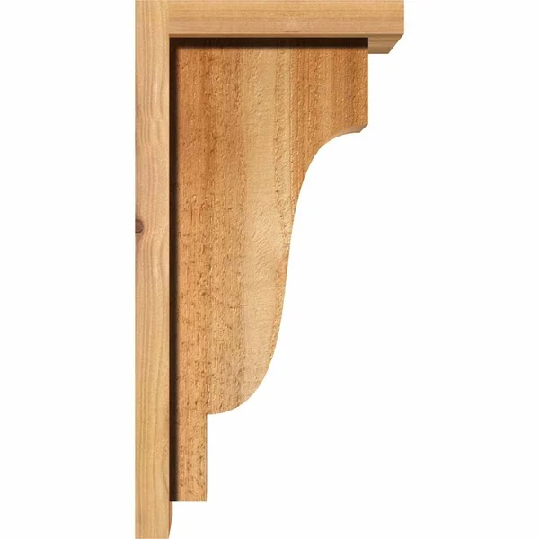 Ekena Millwork COR06X12X12NEW01RWR 6x22W x 12x22D x 12x22H Newport Rough Sawn Corbel w/Backplate - Western Red Cedar