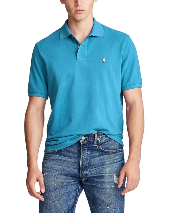 Polo Ralph Lauren Men's Classic Fit Mesh Polo Shirt - Blue - L