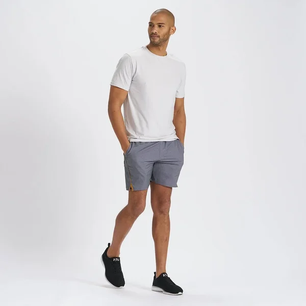 Vuori Trail Running Short Men's - Charcoal Heather Texture, M