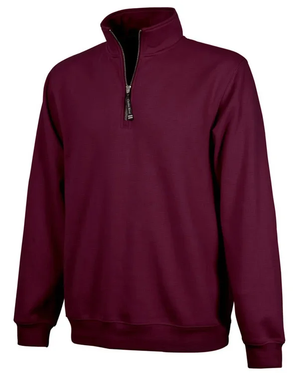 Charles River Apparel Crosswind Quarter Zip Sweatshirt-9359 - Red