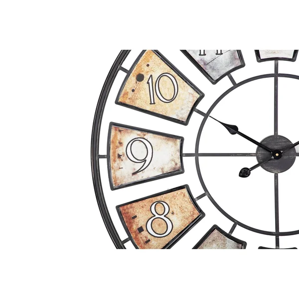 Utopia Alley CL44ML 35 in. Metal Wall Clock with Black Frame & Colored Panels