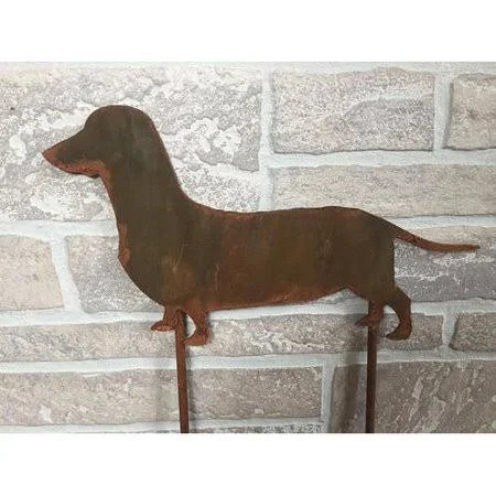Red Barrel Studio Embree Dachshund Garden Stake - Brown