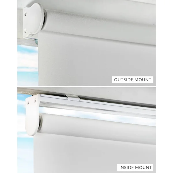 Chicology Snap-N-Glide Cordless Roller Shades, White, 23x72