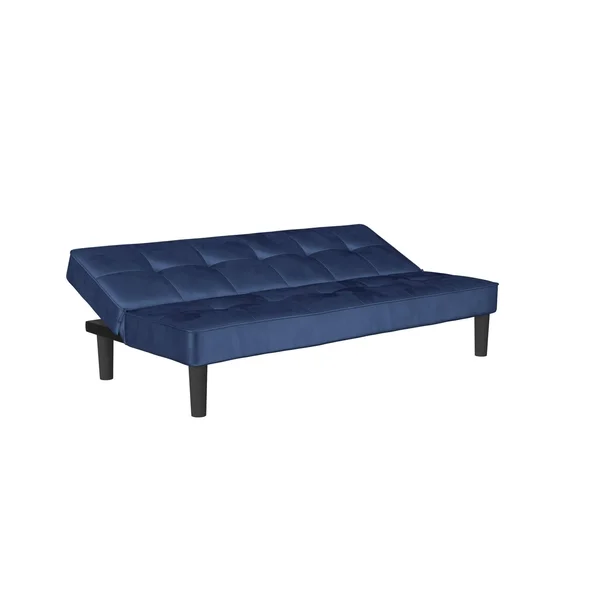 RealRooms Tyler Futon Convertible Couch, Blue Velvet