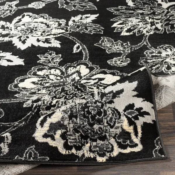 Surya Paramount PAR-1093 Black Area Rug 6&7x22 x 9&6x22