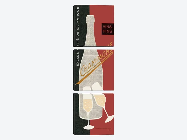 Sue Schlabach 3-Piece Canvas Print Set - Champagne Toast ( Food & Drink > Drinks > Champagne art)