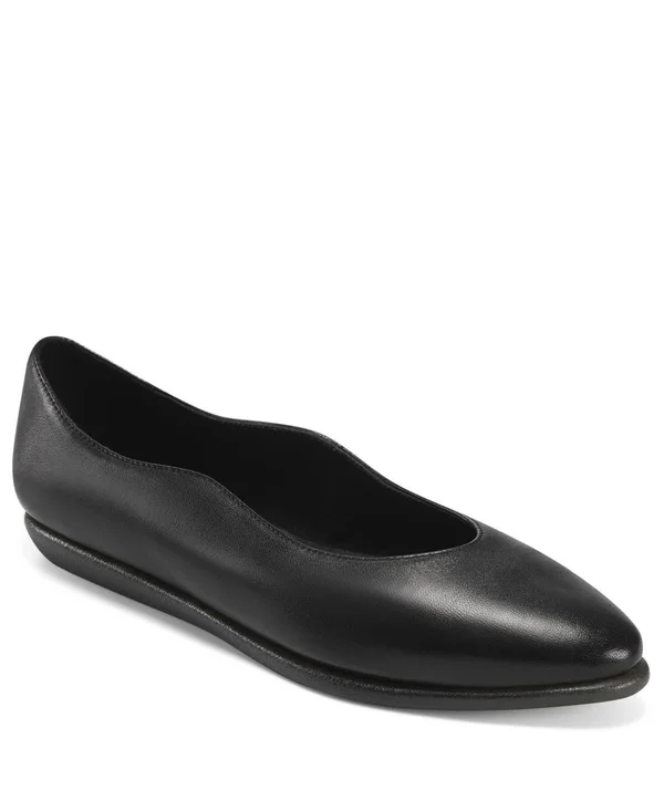 Women's Aerosoles Virona Ballet Flat - Adult, Size: 10.5, Black Leather