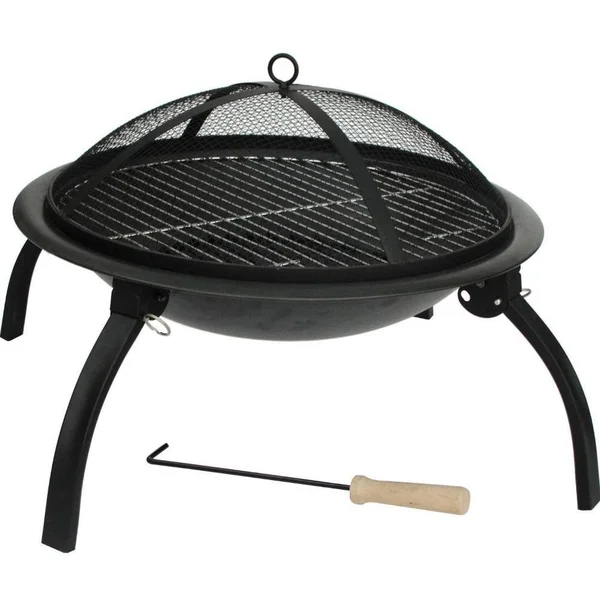 Fire Sense 29” Folding Fire Pit - Black