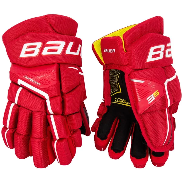 Bauer Supreme 3S Hockey Gloves - Junior - Red - 11.0x22