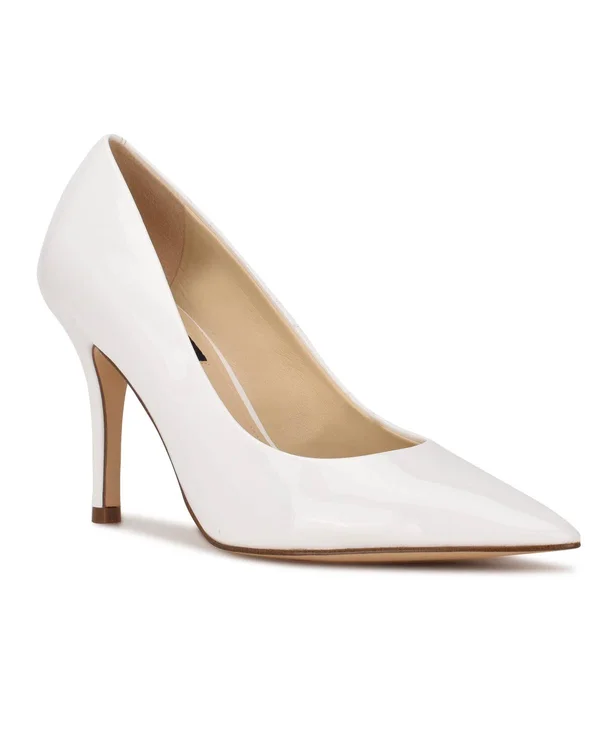 Nine West Flax Women's Leather Pumps, Size: 10, White