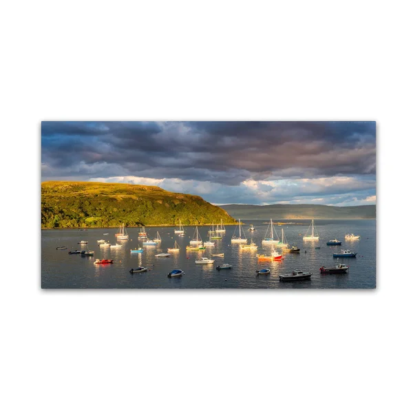 Trademark Fine Art Portree Harbor by Michael Blanchette Photography - 16x32-Inch, Assorted