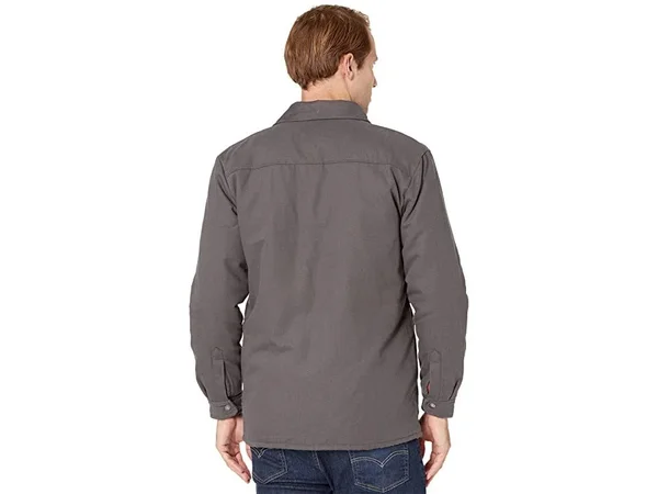 Dickies Men's Flannel Lined Duck Shirt Jacket with Hydroshield