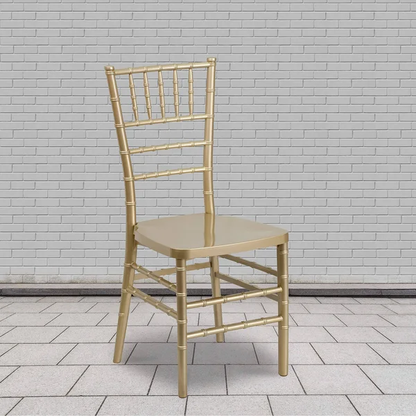 Flash Furniture 2 Pack Hercules Premium Series Gold Resin Stacking Chiavari Chair