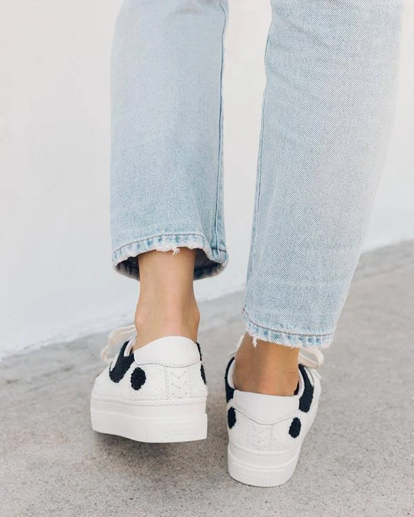 Yin Yang Platform Sneaker Coral - White, 9.5
