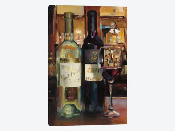 Marilyn Hageman Canvas Wall Decor Prints - A Reflection of Wine II ( Food & Drink > Drinks > Wine art)