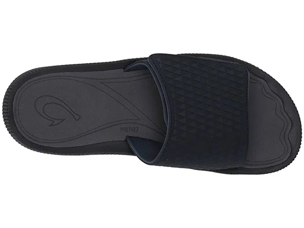 Olukai Halo Olu Men's Slide Sandals Trench Blue - Charcoal - 14