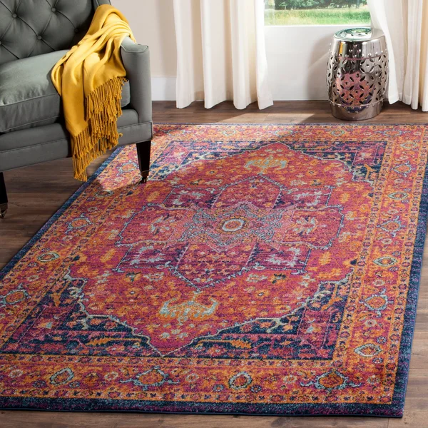 Safavieh Evoke EVK275S 6&7x22 x 9&0x22 Fuchsia - Orange Area Rug