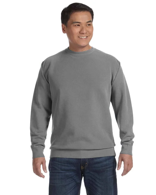 Comfort Colors Fleece Garment Dyed Ringspun Crewneck Sweatshirt - Size: 3XL, Gray