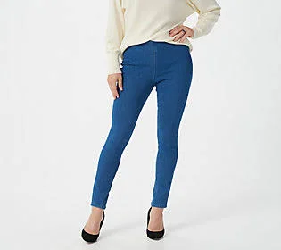 Belle by Kim Gravel Hollywood Waist Tummy Smooth Leggings, Size Plus 26, Medium Wash