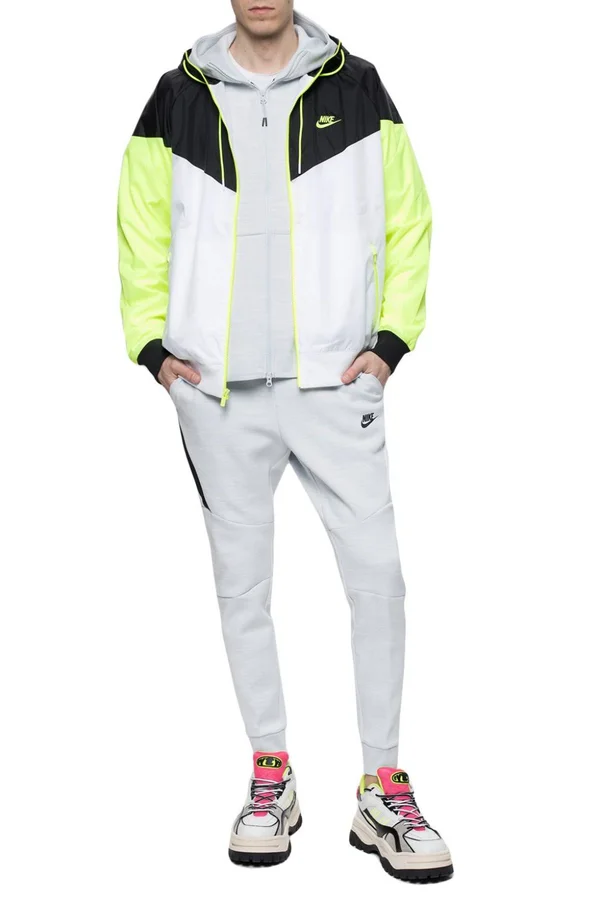 Nike Men's Sportswear Heathered Tech Fleece Joggers - 2X-LARGE - White