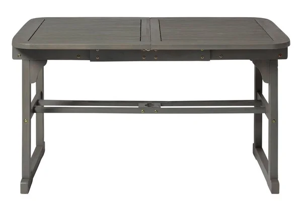 Extendable Outdoor Wood Patio Dining Table - Grey Wash, Gray
