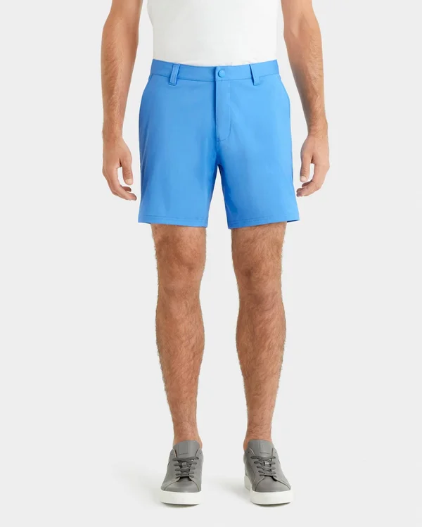 Rhone 7x22 Commuter Short - Men's Casual Shorts, Azure Blue, Size: 30