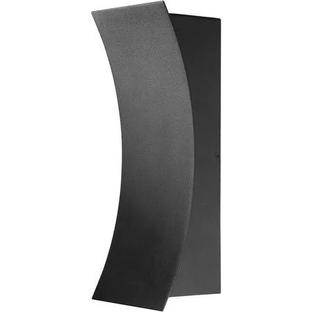 Black Tone Finish Wall Sconces 5 inch Wide Sand Blast Glass Shade Aluminum Material LED-Integrated 2 Light Fixture - Size: 12.5 i