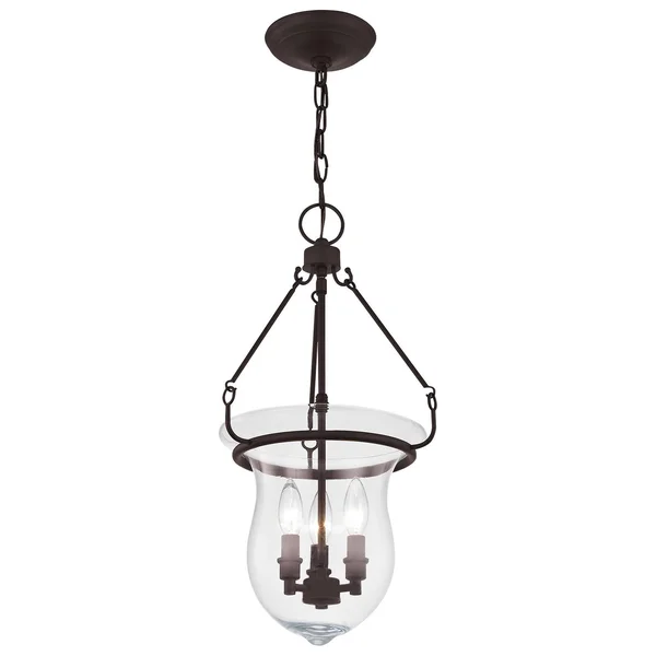 Livex Lighting 50296-91 Canterbury 3-Light Pendant - Brushed Nickel