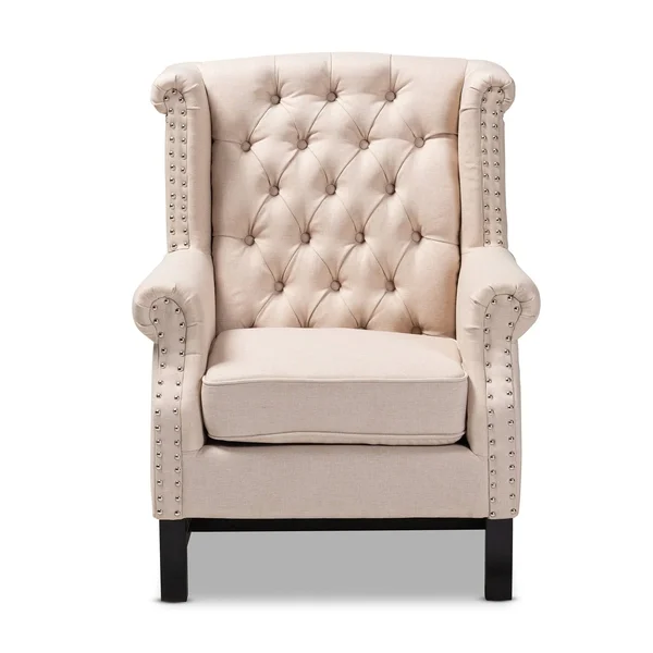 Copper Grove Molodo Transitional Button-Tufted Armchair - Beige