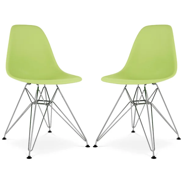 Set of 2 - Eiffel Dining Side Chair, Green