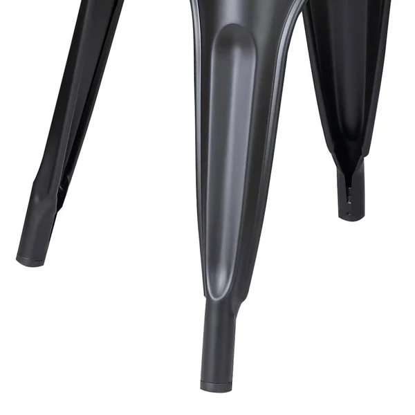 Christies Home Living Metal Stackable Dining Side Chair - Set of 2, Black