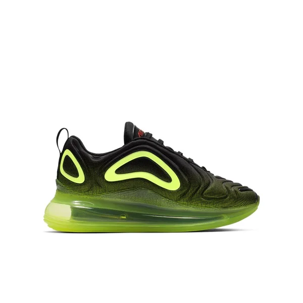 Nike Air Max 720 Little/Big Kids& Shoes in Black/Volt - Size: 7Y, AQ3196-005